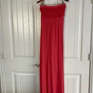 Long strapless sundress